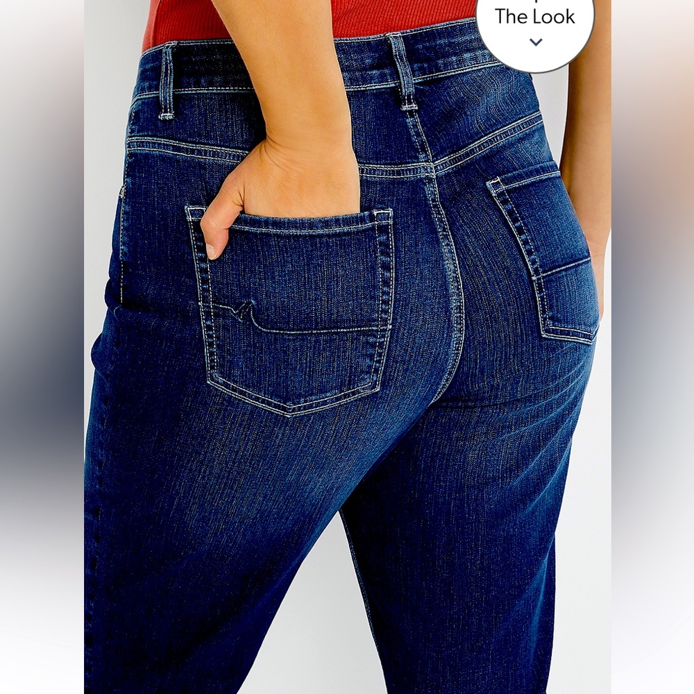 Maurice’s Dark Wash High Rise Curvy Jeans.